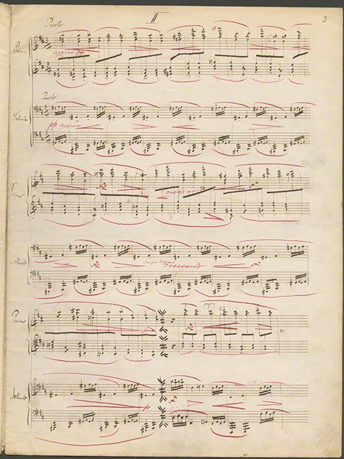 for piano 4 hands, , MS for the engraver, p. 3. – Max-Reger-Institut, Karlsruhe, Signatur: Mus. Ms. 183.