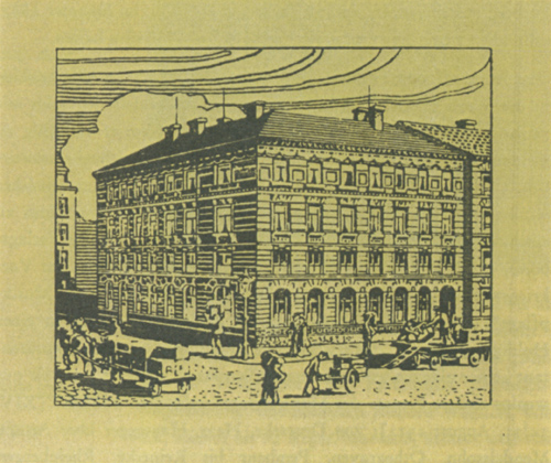 Das Verlagshaus Rob. Forberg in Leipzig (um 1870). – Abgebildet in , hrsg. von Heinrich Lindlar, Bad Godesberg 1962, S. 5.