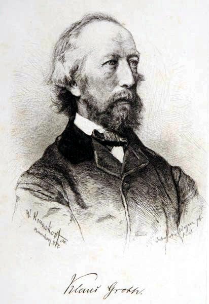 Klaus Groth, Zeichnung von Wilhelm Krauskopf (1884).