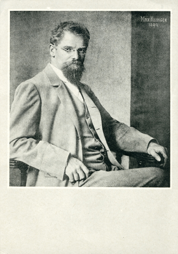 Max Klinger (1899), Postkarte, Kunstverlag Hans C. Schmiedicke (Markkleeberg-Leipzig). – Max-Reger-Institut, Karlsruhe.