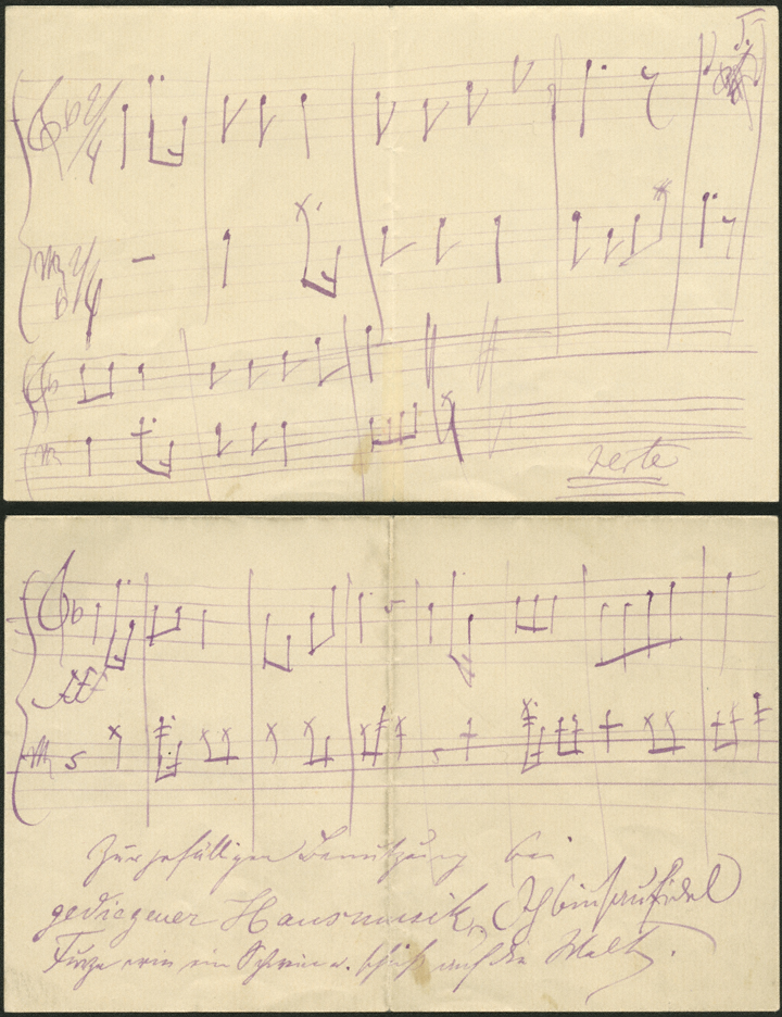 
                             (WoO VIII/4), in Brief [ca. Sommer 1896] an Wilhelm Sadony, Max-Reger-Institut, Karlsruhe, Signatur: Ep. Ms. 363.