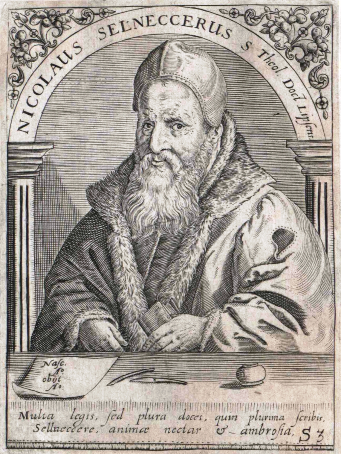 Nikolaus Selnecker, zeitgenössischer Kupferstich.
