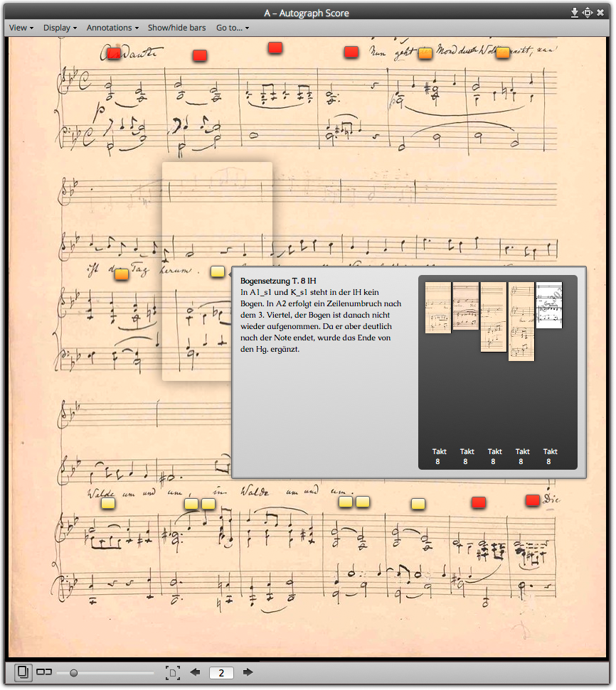 A sample screenshot with annotation icons displayed in a source and tooltip of a single annotation.